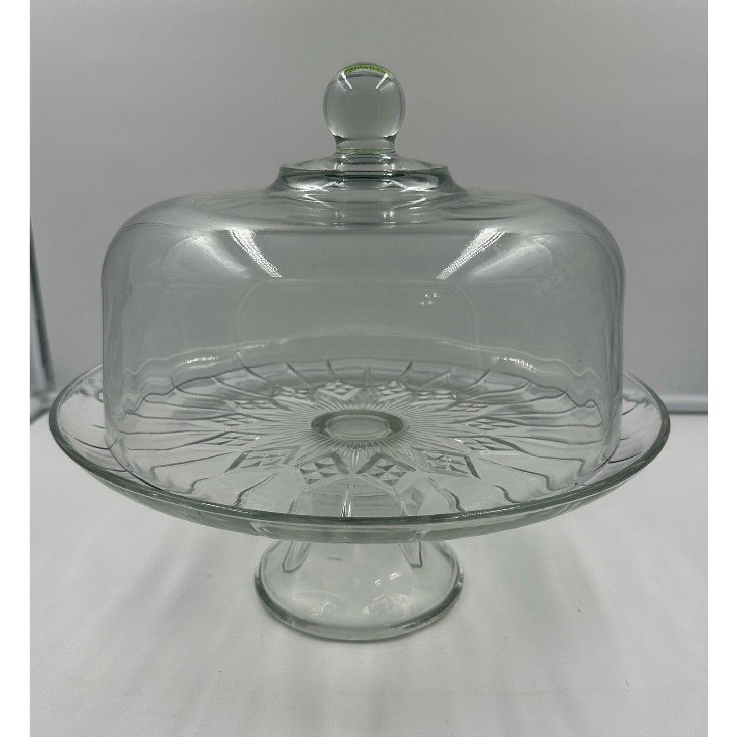 Vintage Glass 12” Pedestal Cake Dessert Stand with Heavy Dome Cover