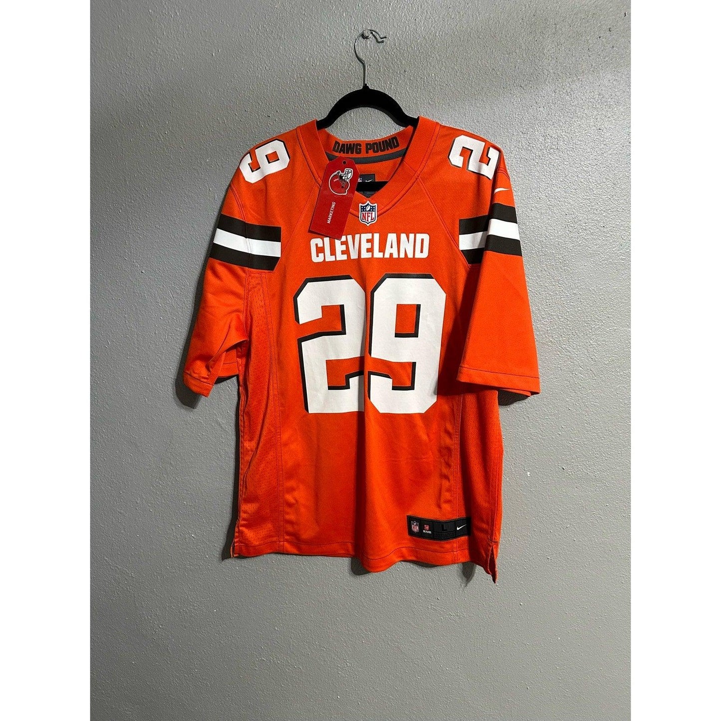 Men's Nike Duke Johnson Jr Brown Cleveland Browns Game Jersey Size L