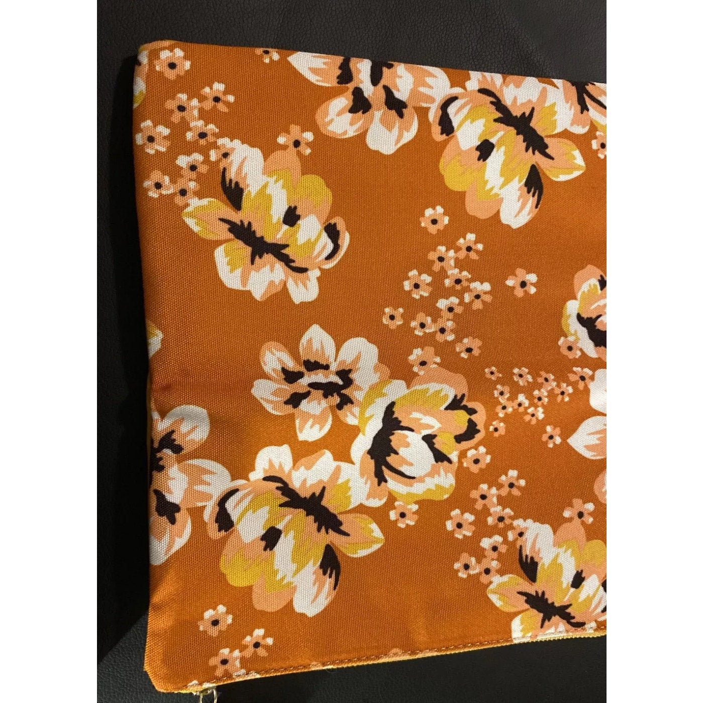 Rachel Pally Reversible Clutch Floral Yellow Orange Reversible