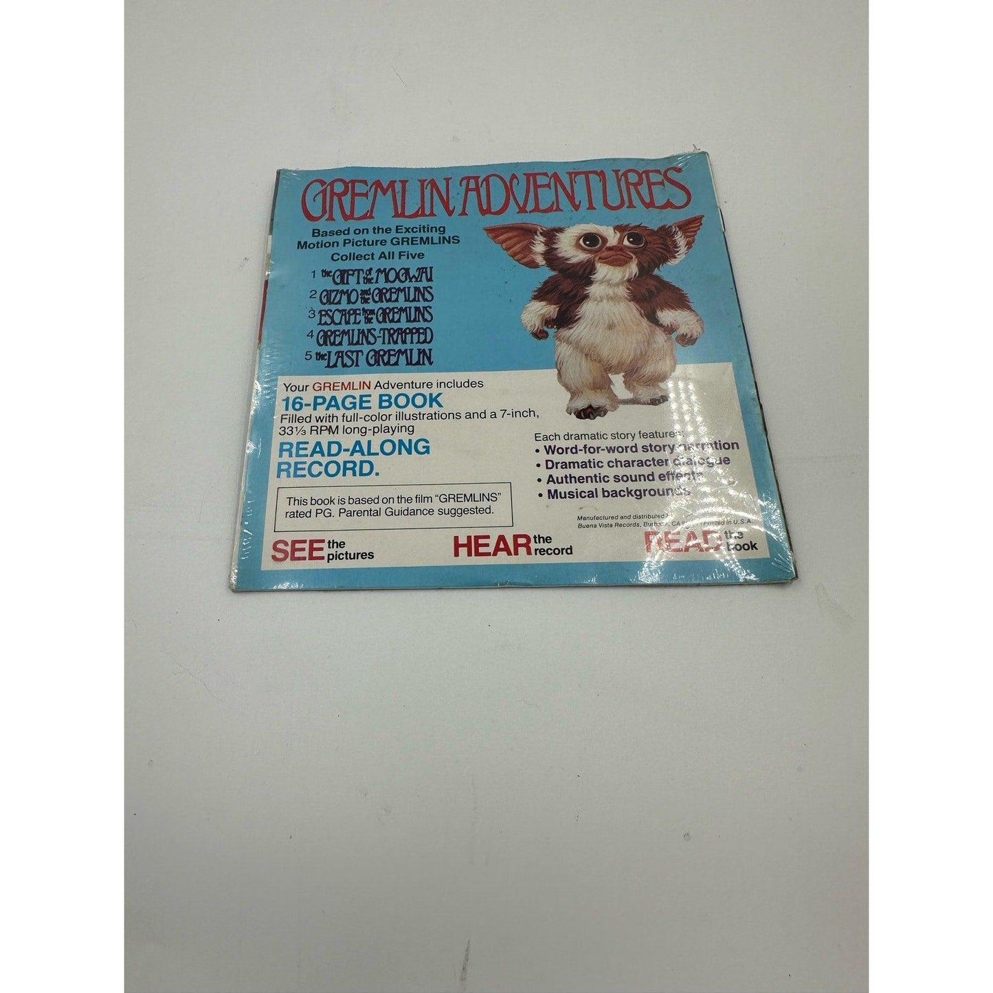 Gremlins : Story Book Read Along 45 RPM 7" Vinyl - The Gift of the Mogwai - 1984 NEW SEALED