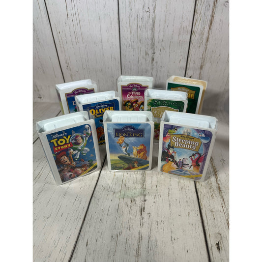 1995 McDonalds Walt Disney Masterpiece Collection Happy Meal VHS Toys - Lot of 8