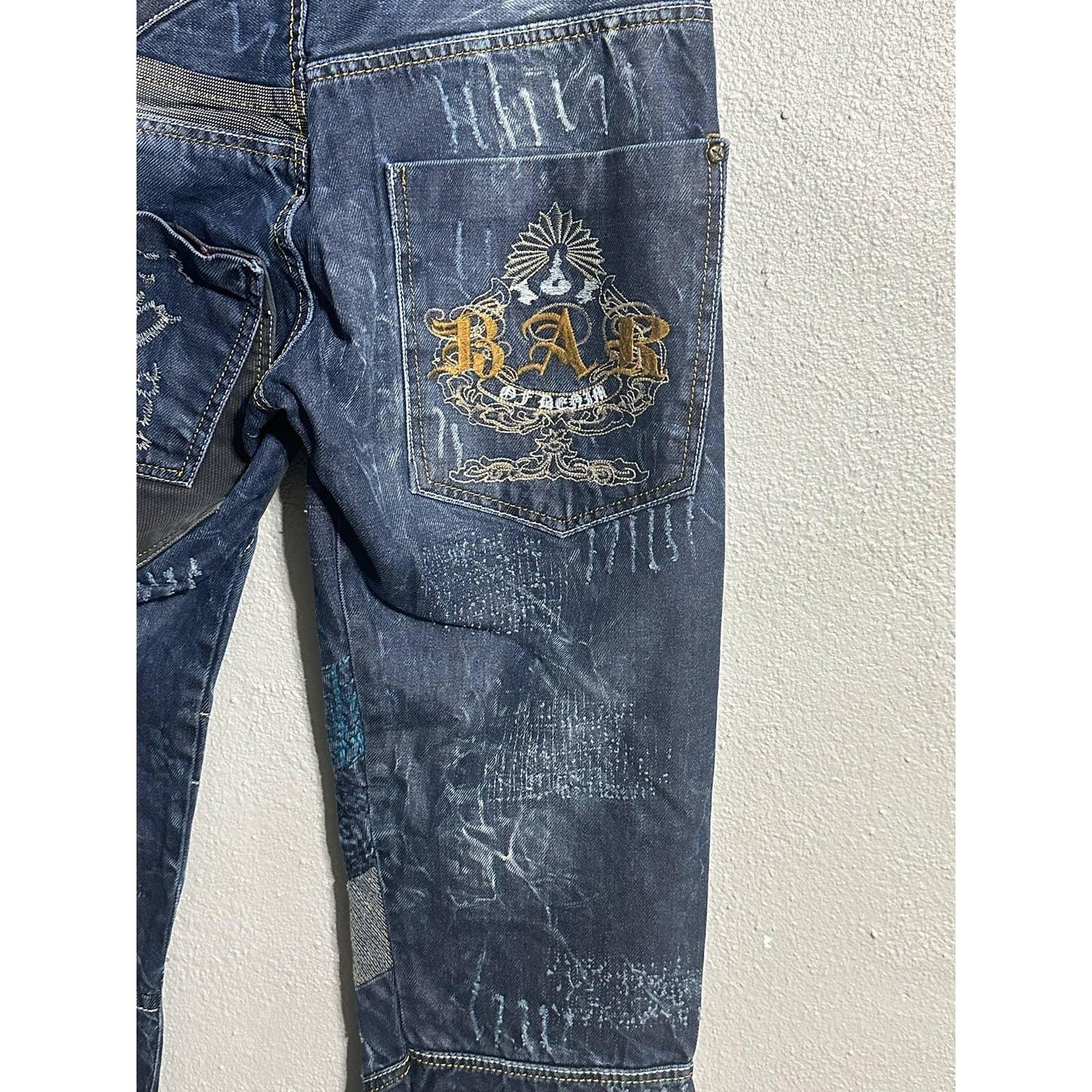 Vintage Bar Magic of Denim Crazy Pants Size 32 X 34, Men's