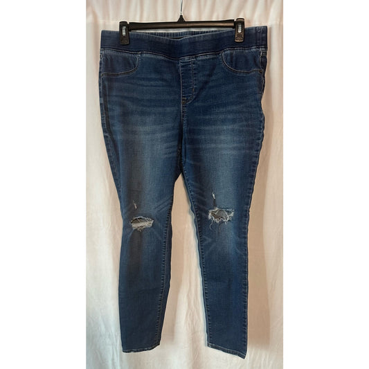 Old Navy Rockstar Jeggings Women's Size 18 Dark Wash Blue Distressed Denim