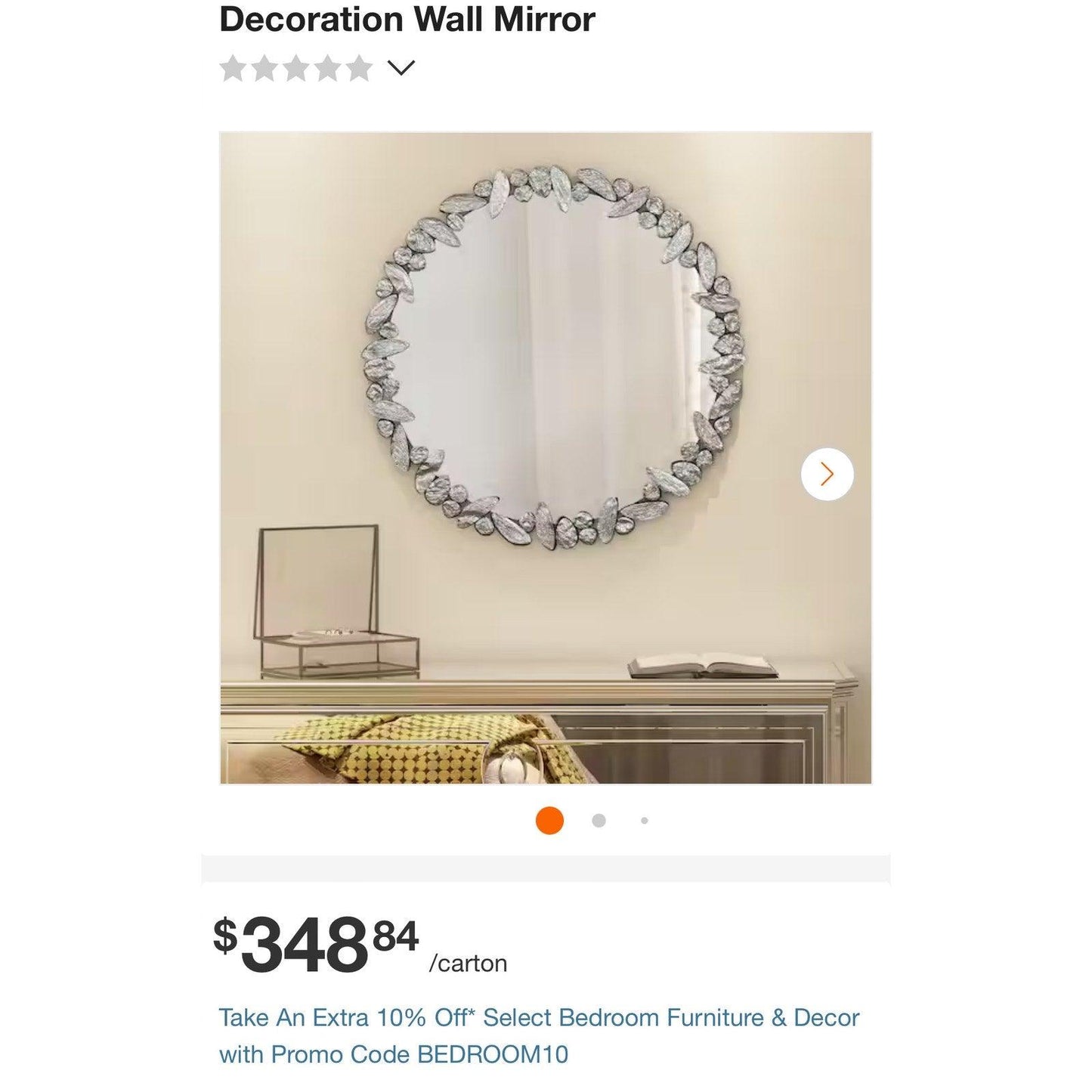 32 in. x 32 in. Round Frame Beveled Glass Modern Decoration Wall Mirror