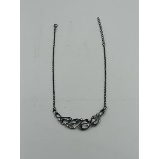 Vintage Black Necklace Heavy Metal Design