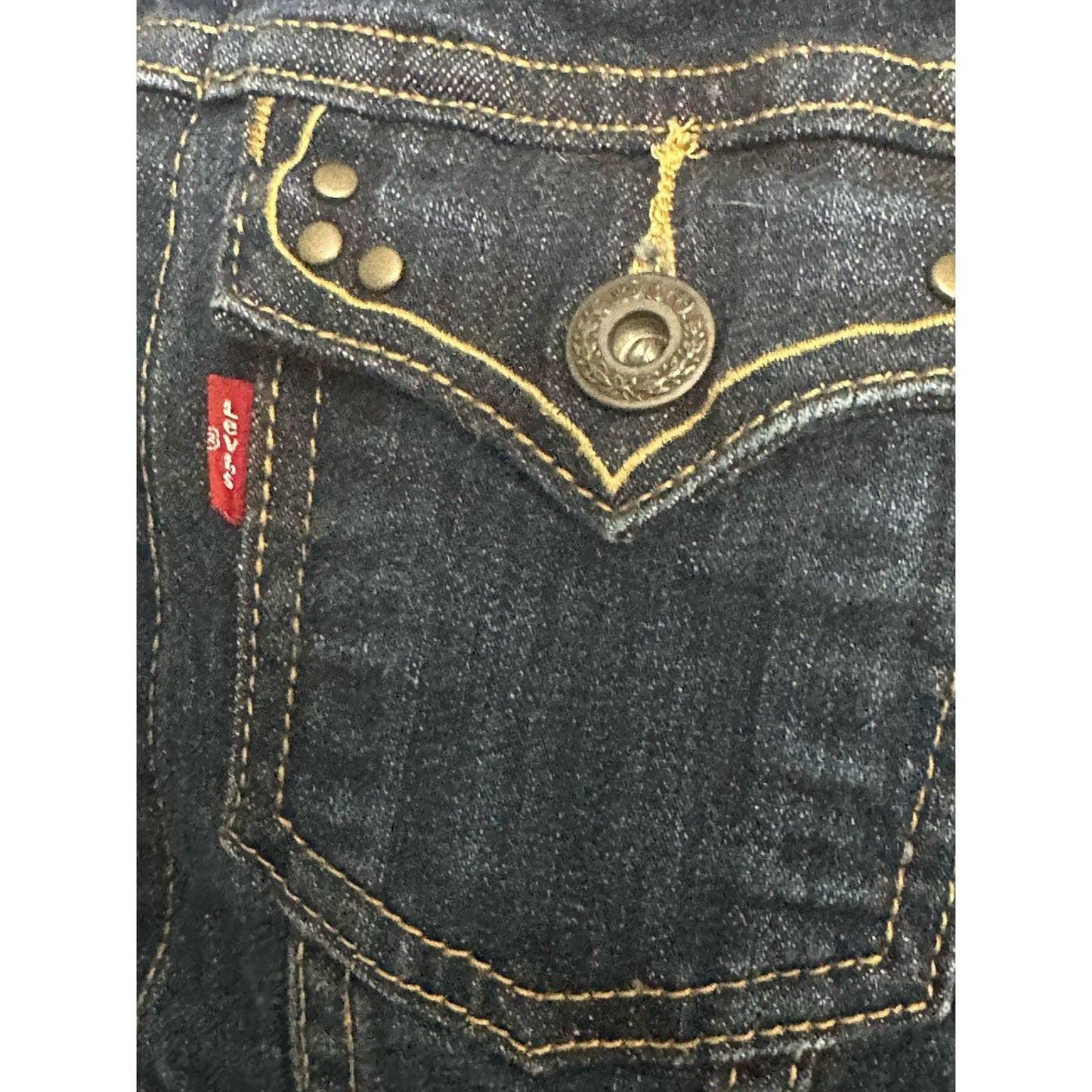 LEVI STRAUSS Women's Size Medium Blue Studded Button Denim Jacket