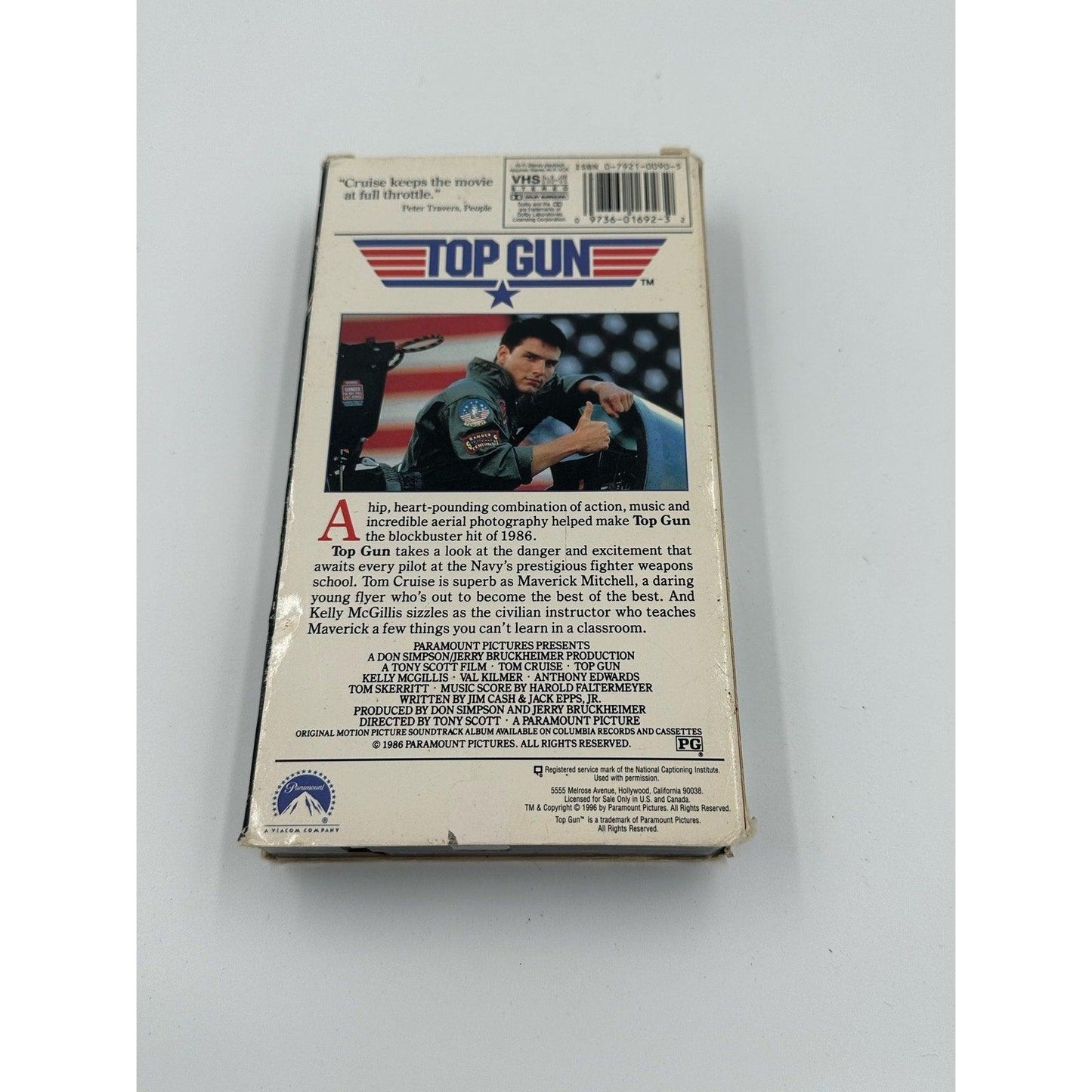 Vintage 1986 Top Gun VHS Tape