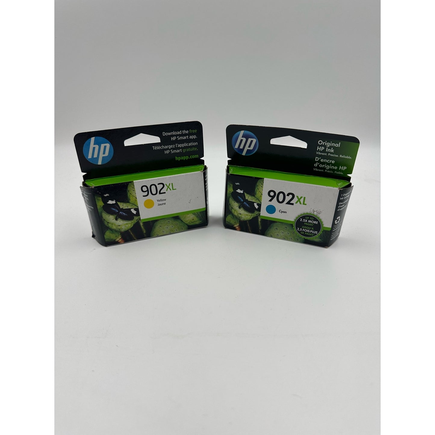 HP Genuine 902XL Yellow & Cyan Ink Cartridge Exp: 11/23 & 2/24