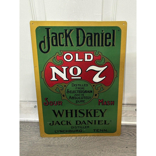 Jack Daniels Metal Sign Old No 7 Brand Tennessee Whiskey 17 x 11 Bar Man Cave