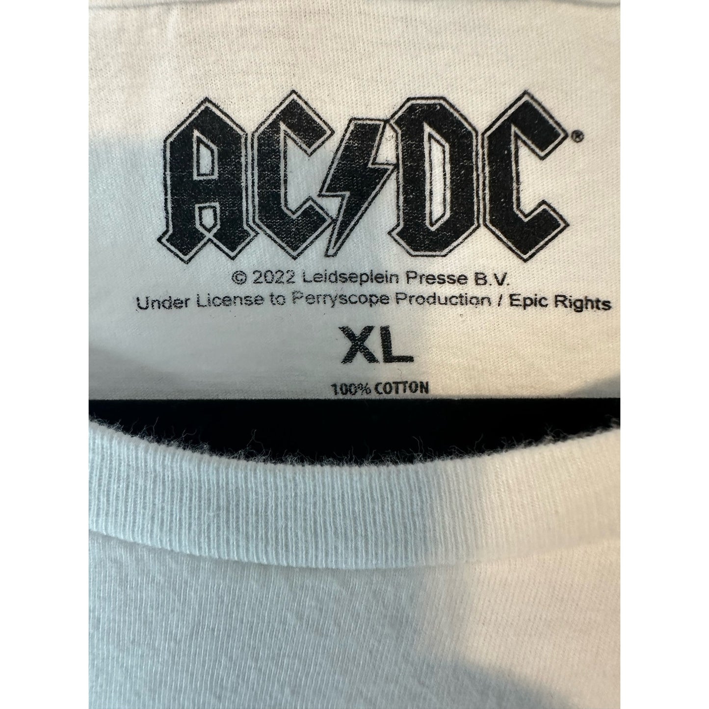 AC DC Official Blow Up Your Video Men's White T-Shirt Size XL