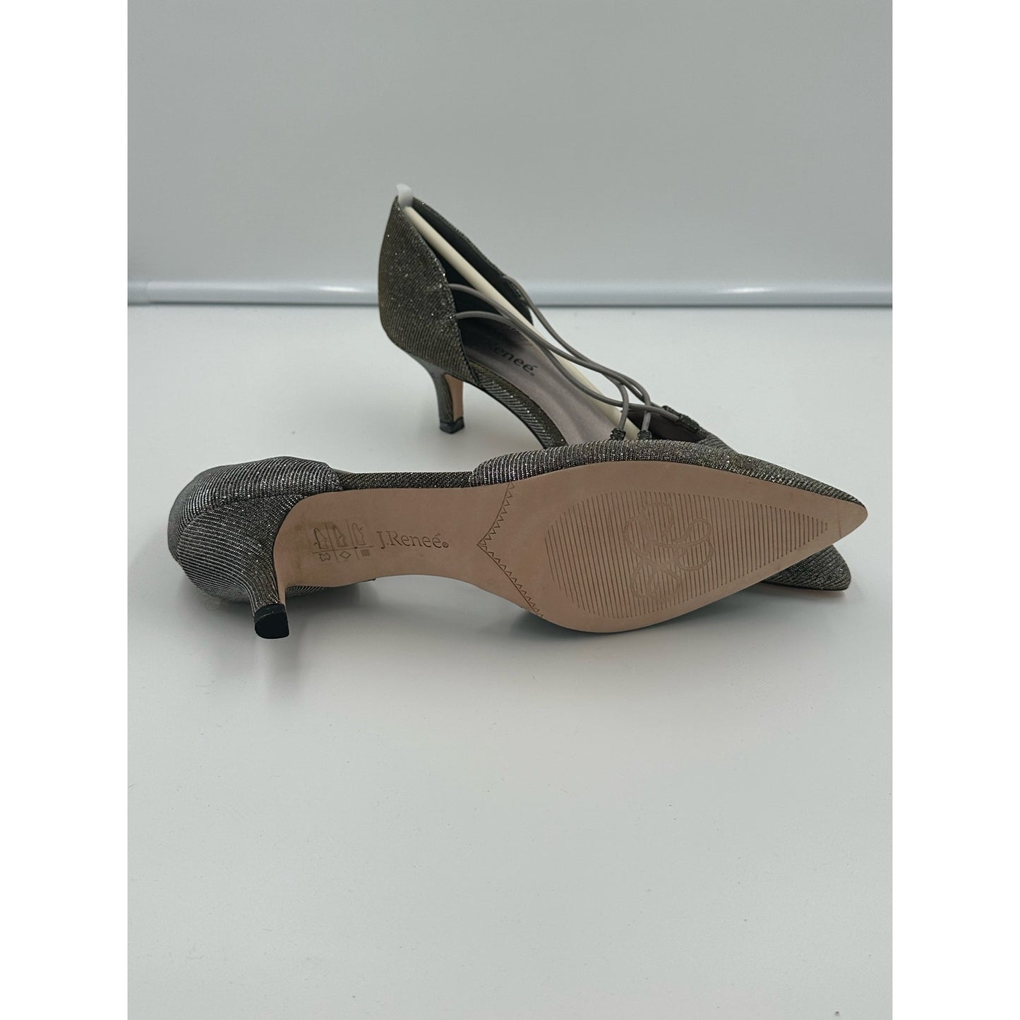 J.Renee Womens Veeva Pointed Toe D-orsay Pumps, Pewter, Size 8