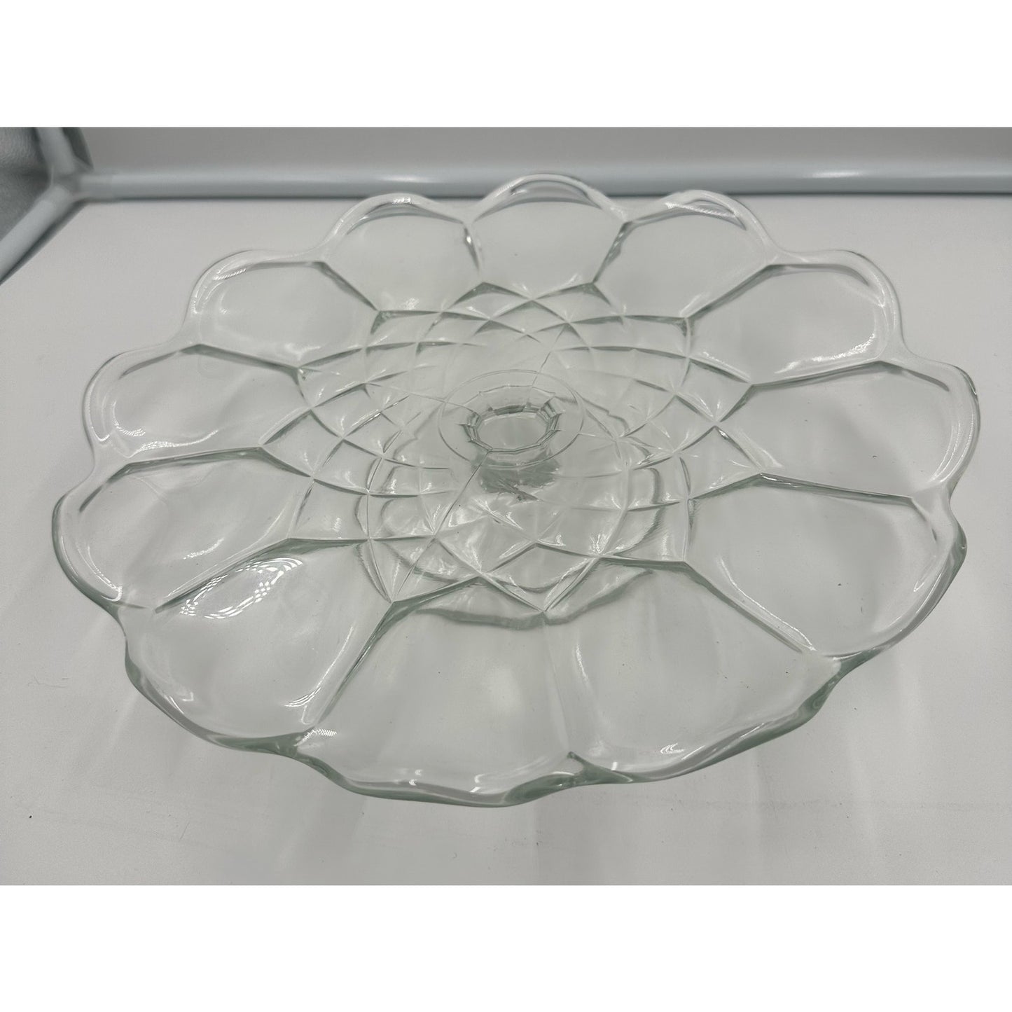 Vintage Glass 12” Pedestal Cake Dessert Stand with Heavy Dome Cover