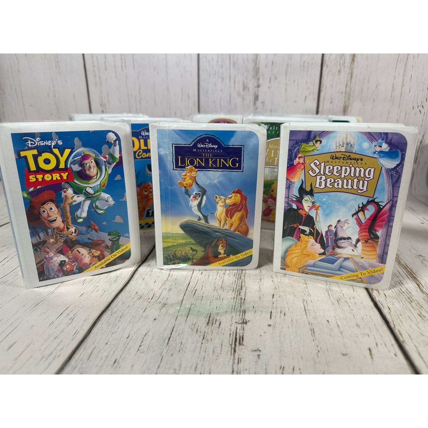 1995 McDonalds Walt Disney Masterpiece Collection Happy Meal VHS Toys - Lot of 8