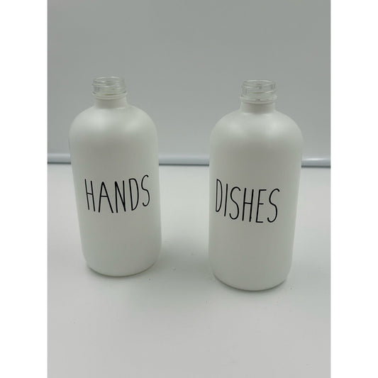 Glass Soap Dispenser Set, Dish Soap Dispenser for Kitchen Sink & Hands