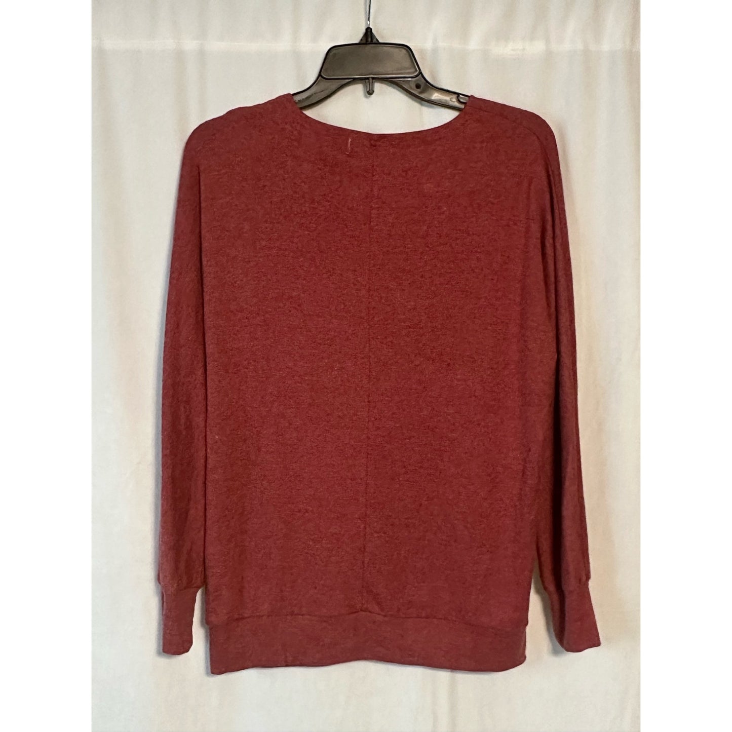 Man Li Shang womens maroon long sleeve shirt Size XL