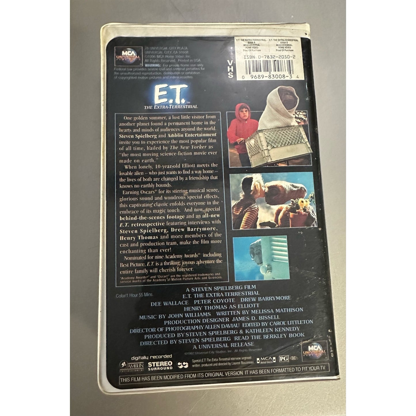 E.T. The Extra-Terrestrial (VHS, 1996, Clamshell)