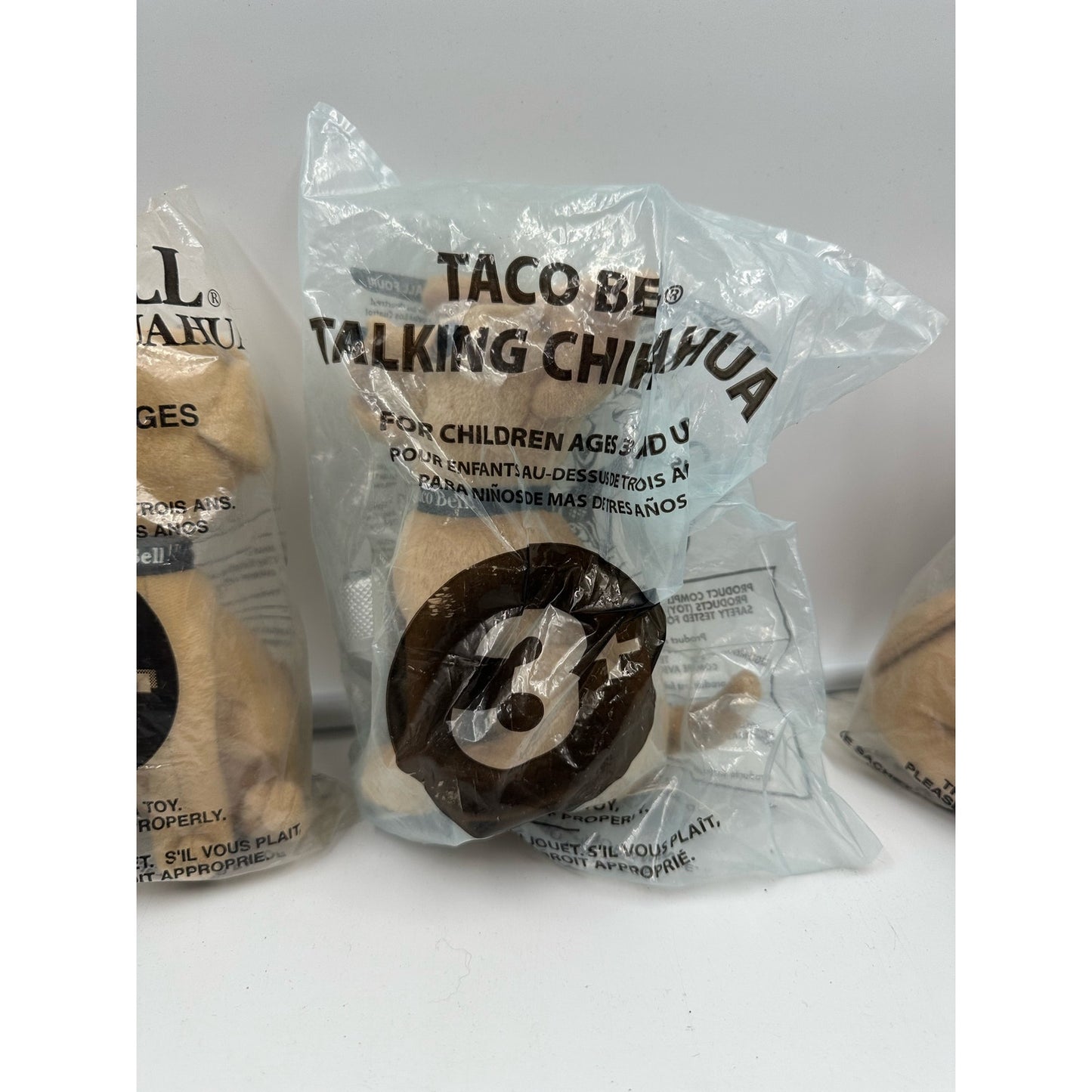 VINTAGE LOT of 4 NEW SEALED Taco Bell Talking Chihuahua Dog