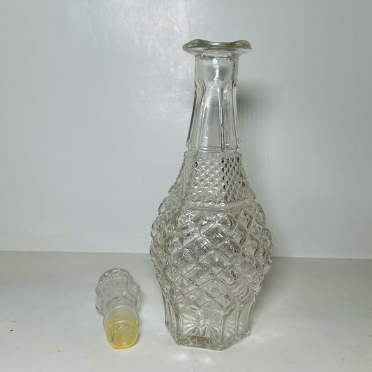 Vintage Anchor Hocking Wexford Decanter Quilted Glass