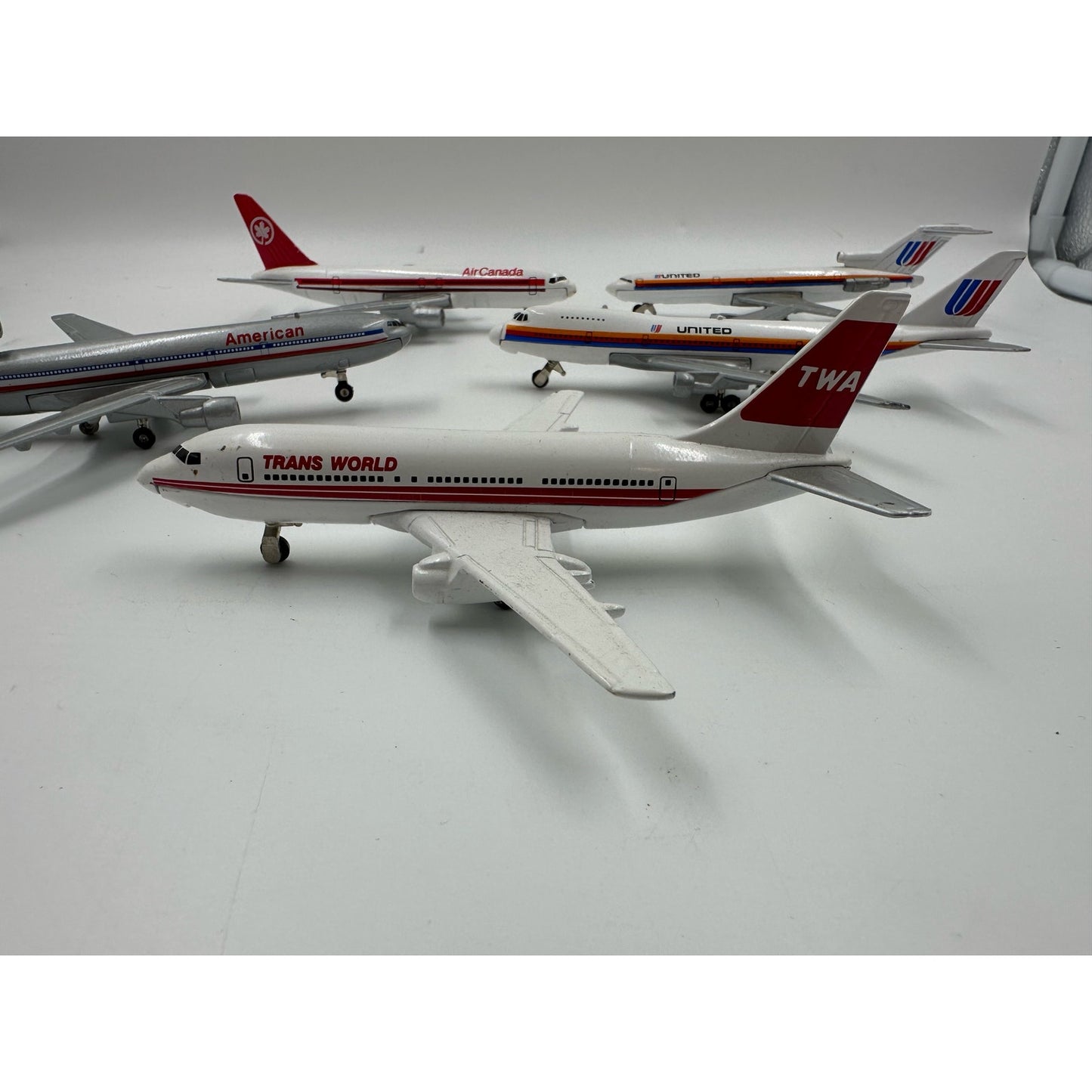 Set of 5 Vintage Ertl Metal Toy Airplanes