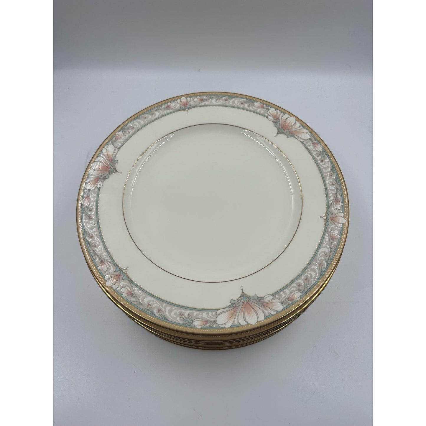 Set of 10 Noritake Barrymore 9737 Bone China Japan 8.25 in Salad Plate