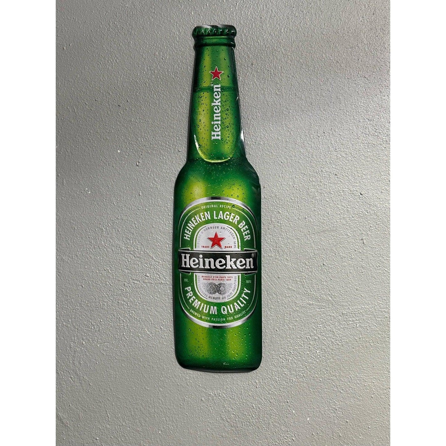 Heineken Bottle Beer Metal Sign - 8” x 23"