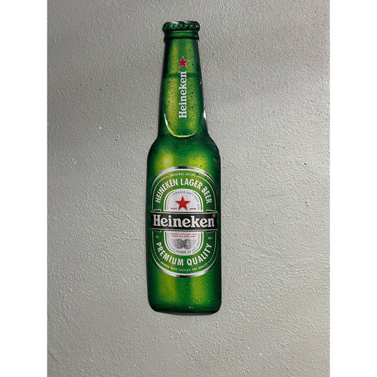 Heineken Bottle Beer Metal Sign - 8” x 23"