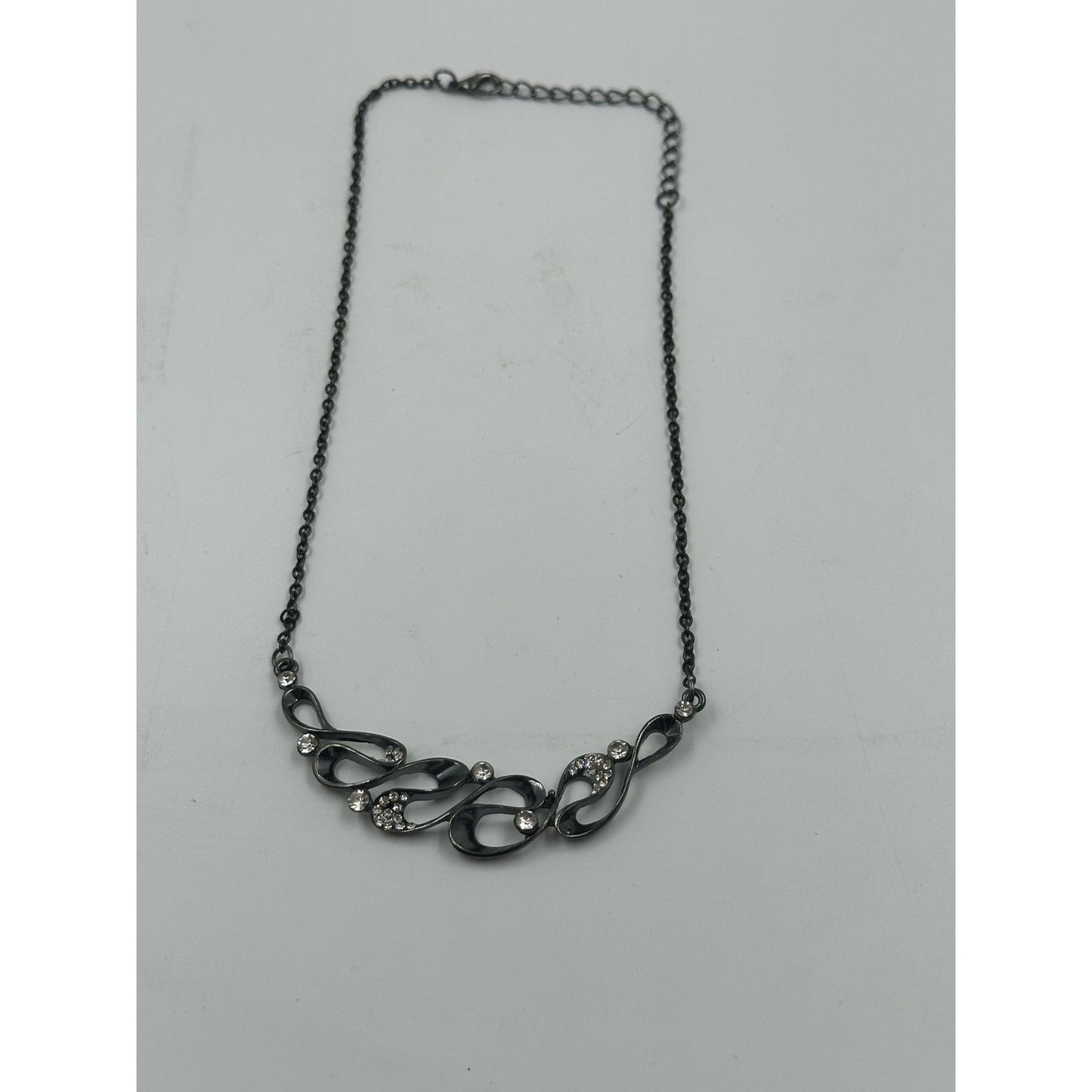 Vintage Black Necklace Heavy Metal Design