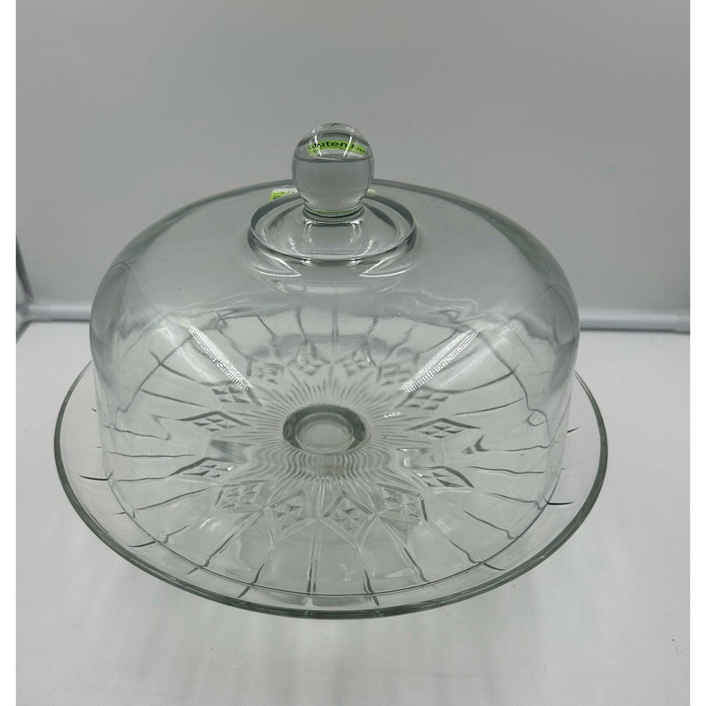 Vintage Glass 12” Pedestal Cake Dessert Stand with Heavy Dome Cover