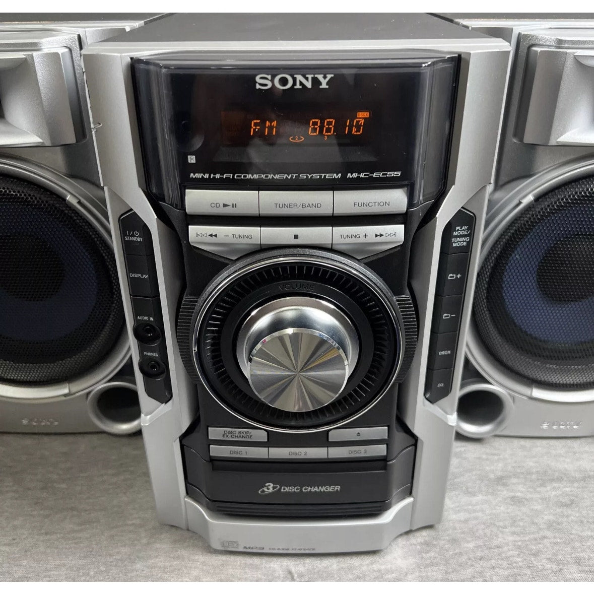 Sony HCD-EC55 Hi-Fi 3 Disc CD AM/FM Stereo Player Set w/ SS-EC55S Speaker System