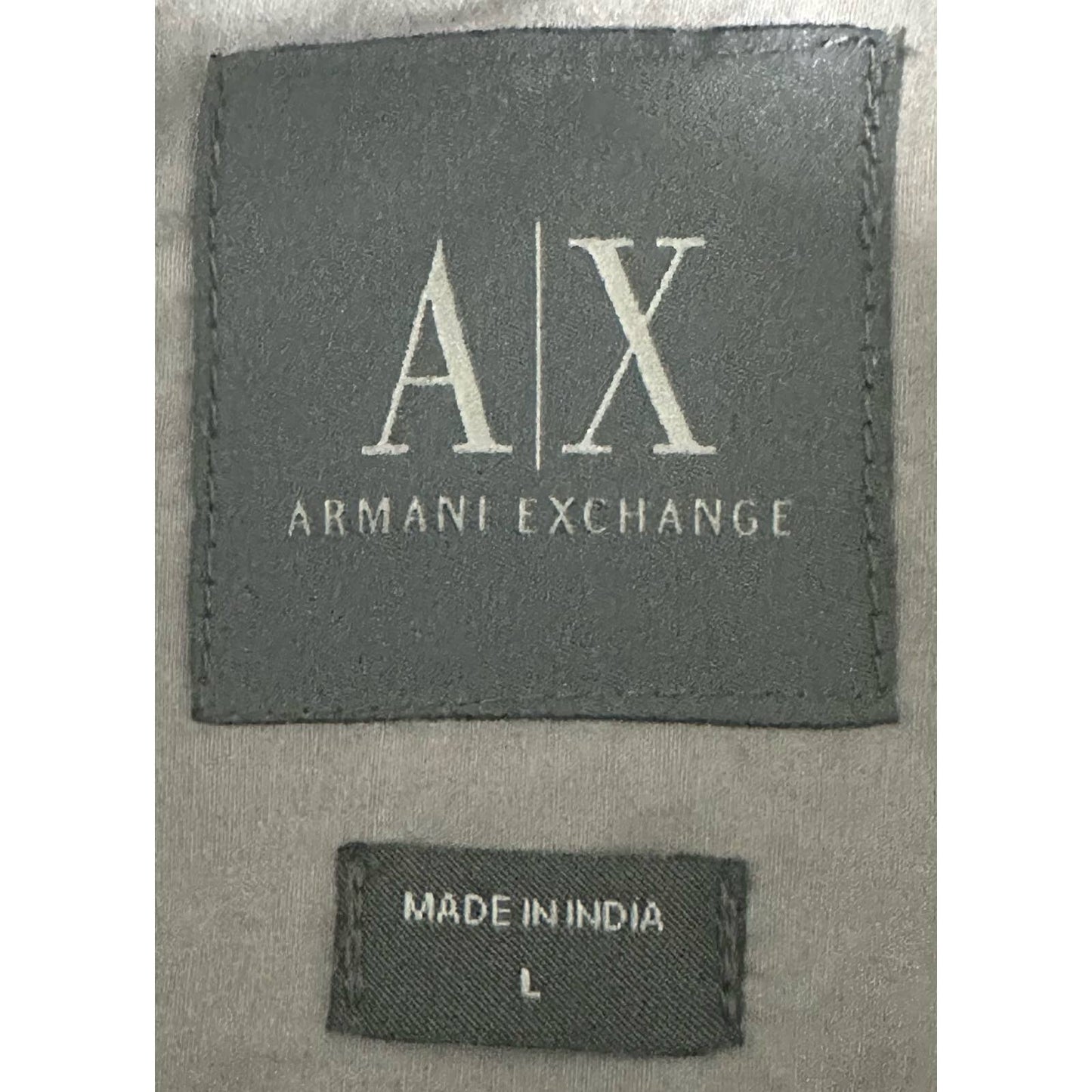 A|X ARMANI EXCHANGE Men's Regular Fit Yard Dyed Red Cotton Long Sleeve Button Down Shirt