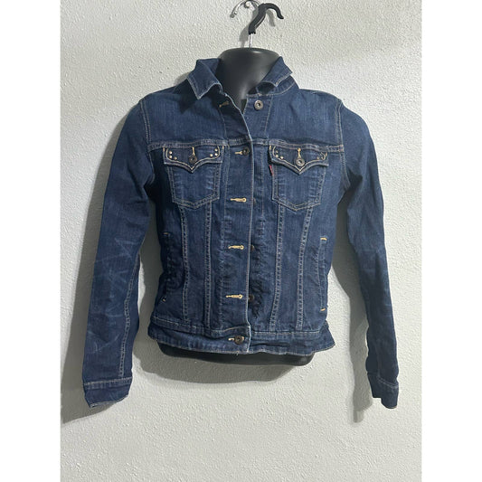 LEVI STRAUSS Women's Size Medium Blue Studded Button Denim Jacket