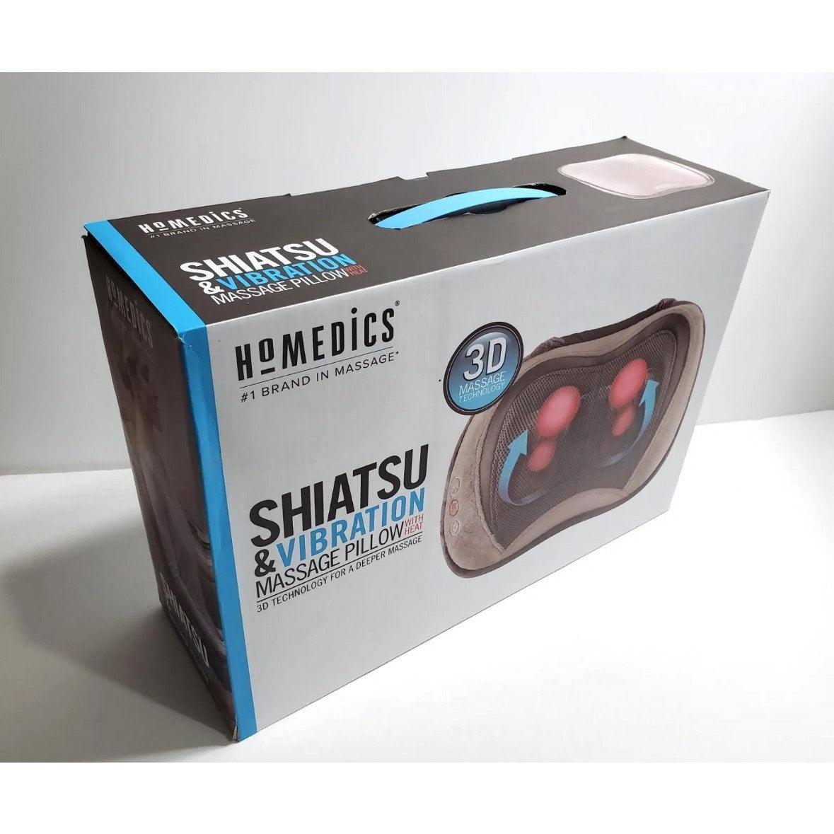 HOMEDICS SP-105HA-TP SHIATSU & VIBRATION MASSAGE PILLOW W/HEAT 3D TECHNOLOGY NIB