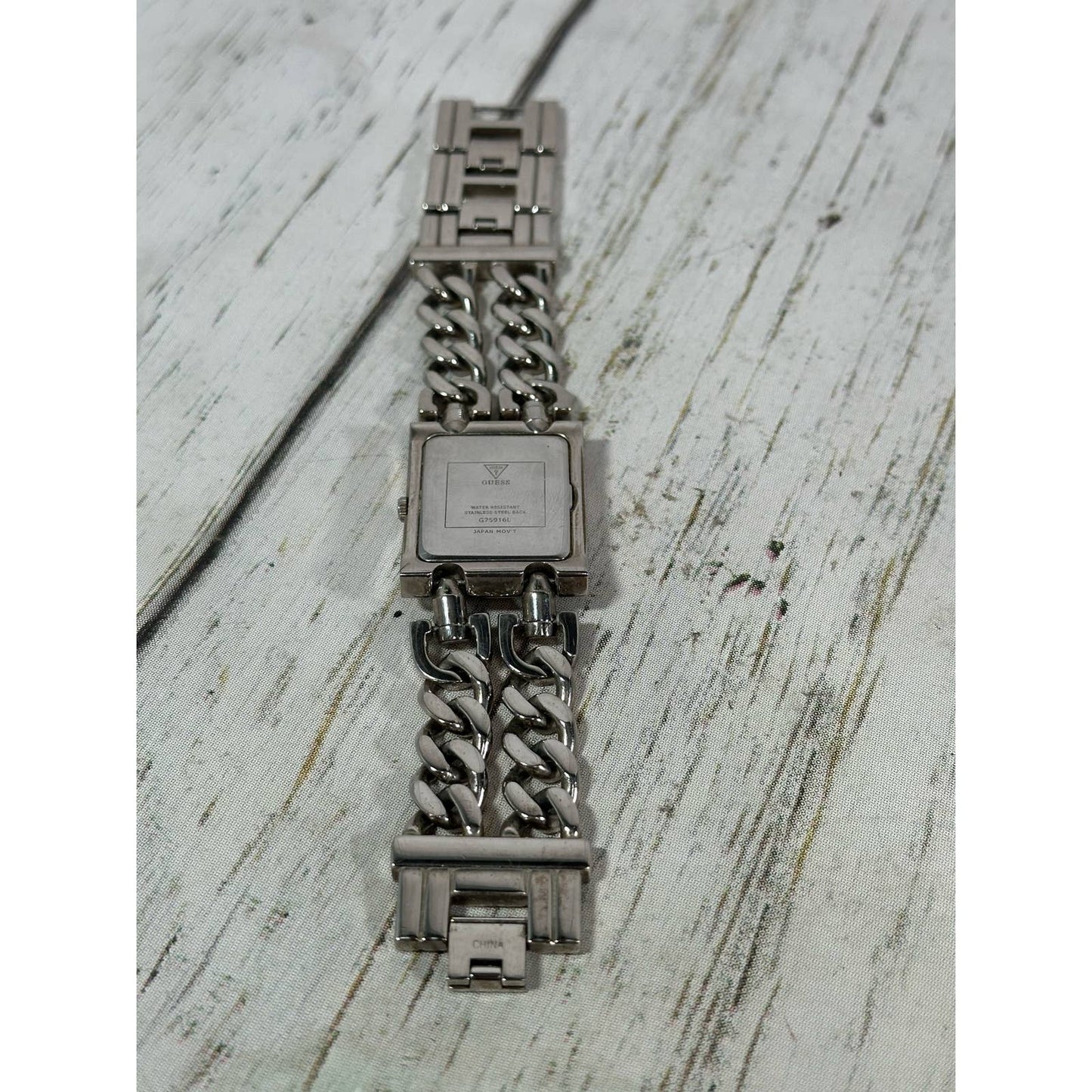 Guess G Link Adjustable Bracelet Stainless Steel Silver Tone Women Watch G75916L