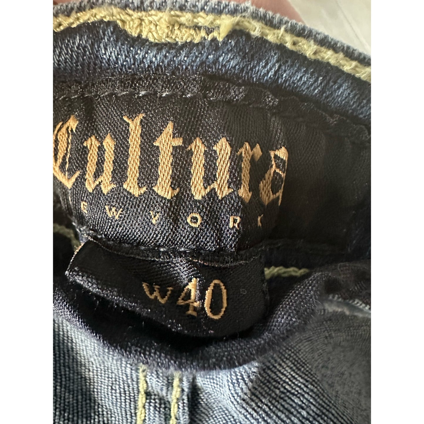 Modern Culture Jeans Mens Size 40 X 34 Straight Destroyed Premium Heavyweight