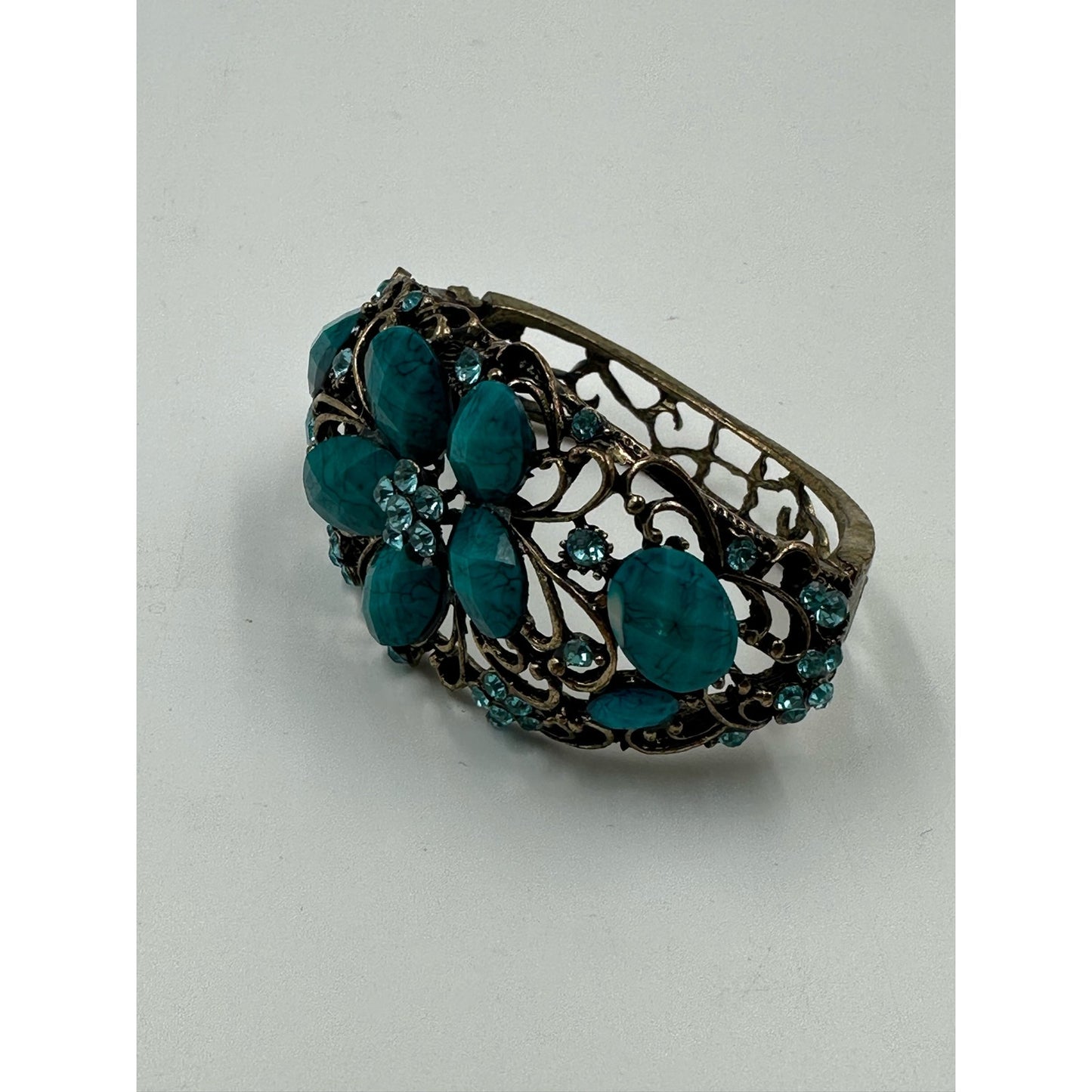 Vintage Hinged Cuff Bangle Bracelet