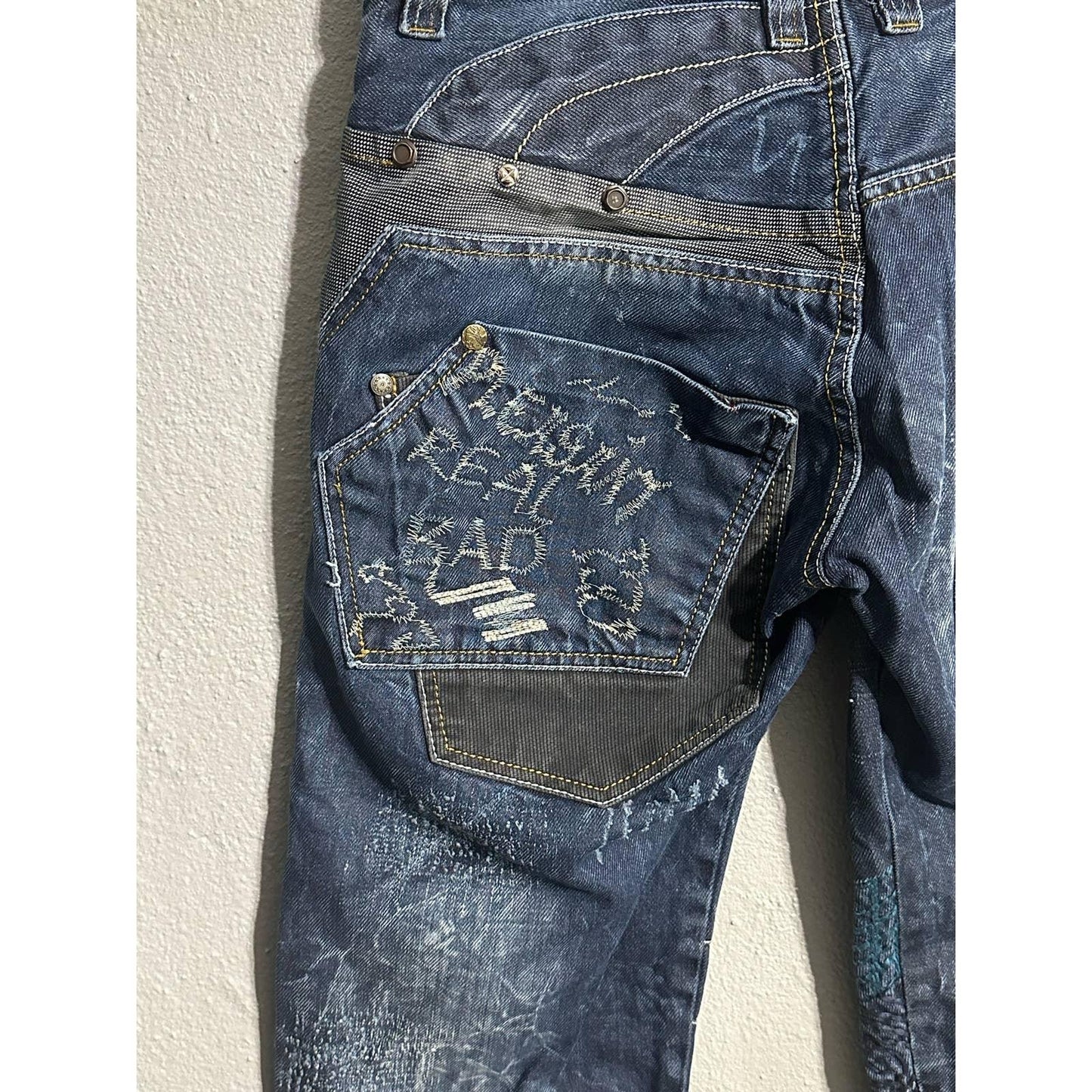 Vintage Bar Magic of Denim Crazy Pants Size 32 X 34, Men's