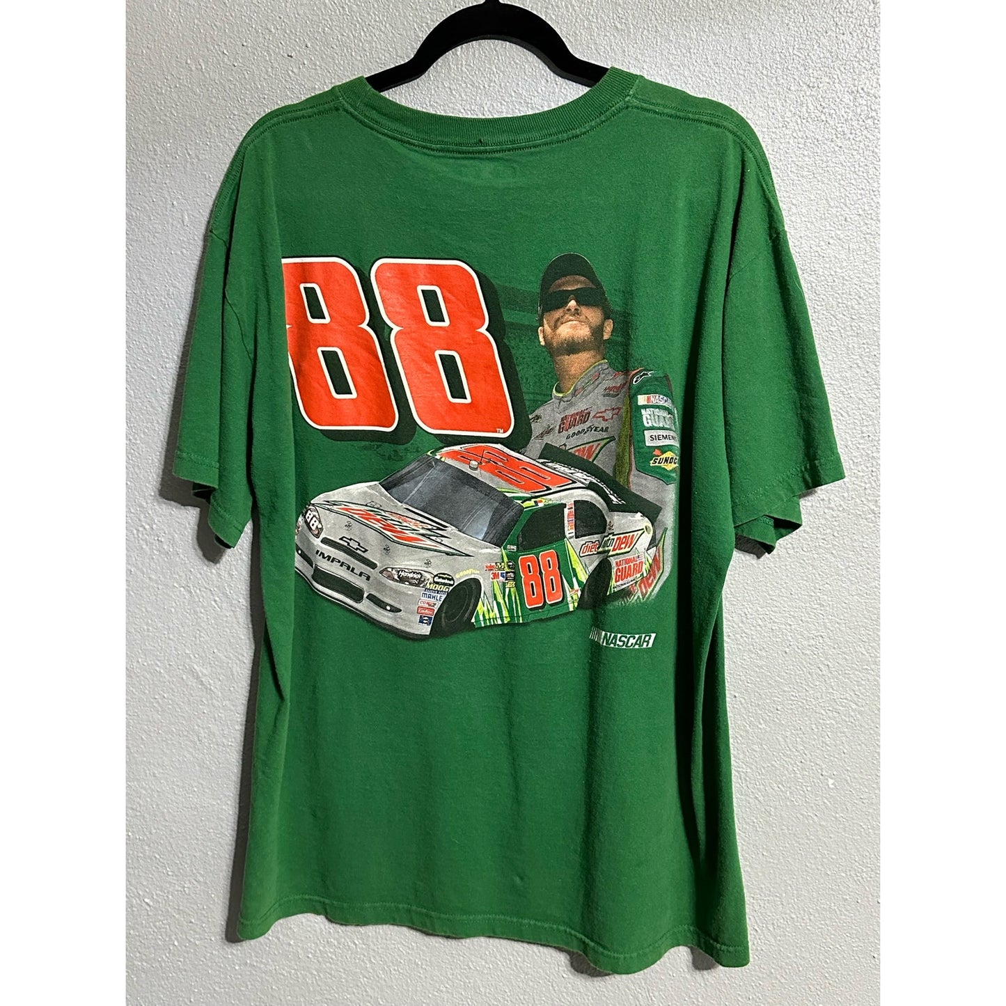 Nascar Dale Earnhardt Jr. Diet Mountain Dew Green T-Shirt Size XL