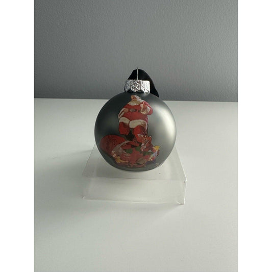 HARLEY-DAVIDSON® 2017 BIKER SANTA GLASS BALL ORNAMENT, 3 INCHES 96909-18V