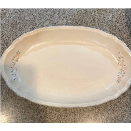 1985 Pfaltzgraff Remembrance 12" Oval Serving Platter Plate Dish