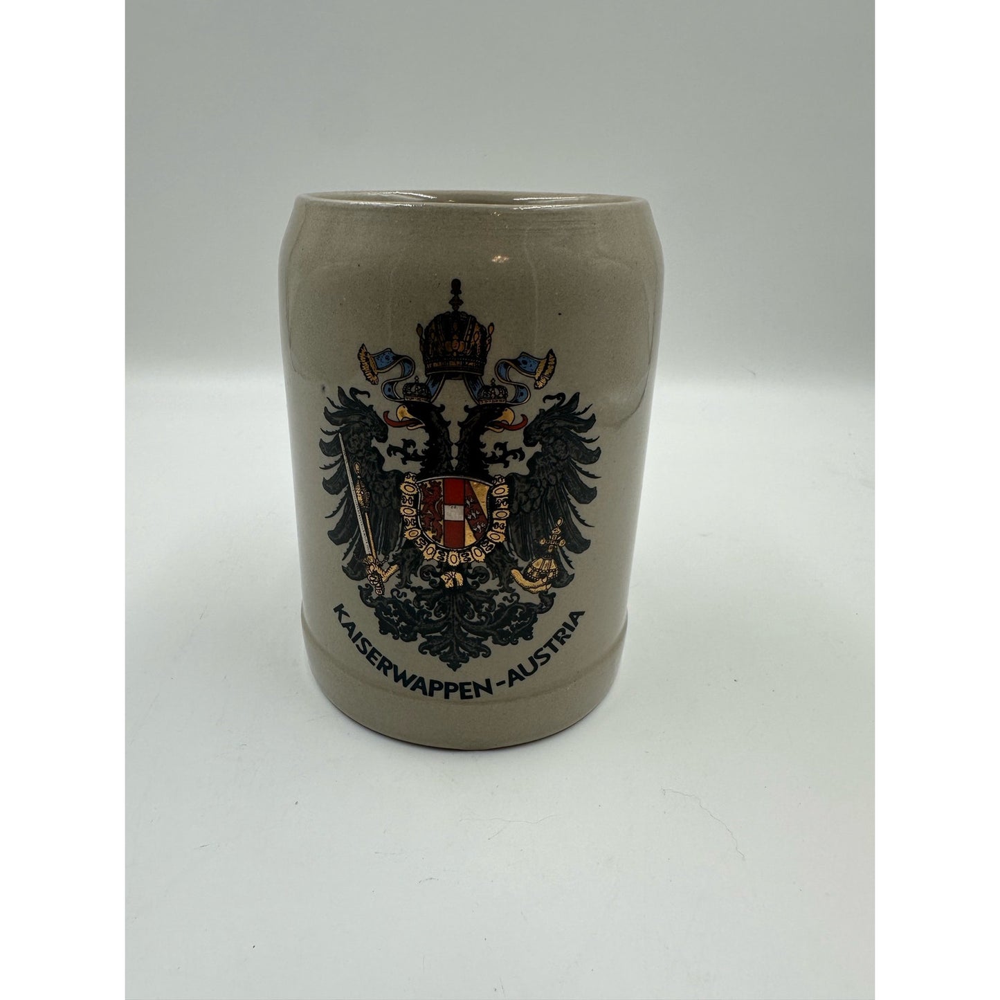 Kaiserwappen-Austria W. Germany Stoneware Salt Glaze Beer Mug