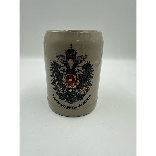 Kaiserwappen-Austria W. Germany Stoneware Salt Glaze Beer Mug