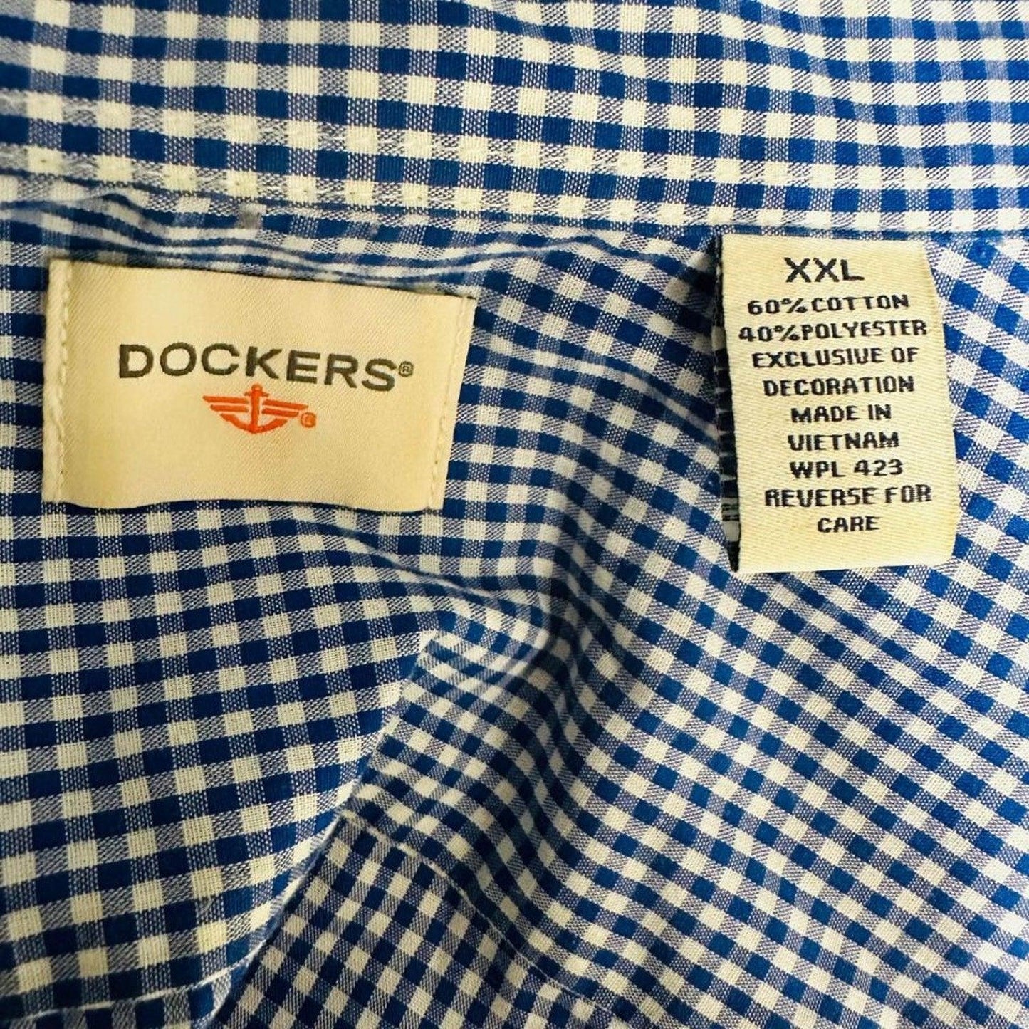 Docker Shirt Size XXL Blue Botton Up