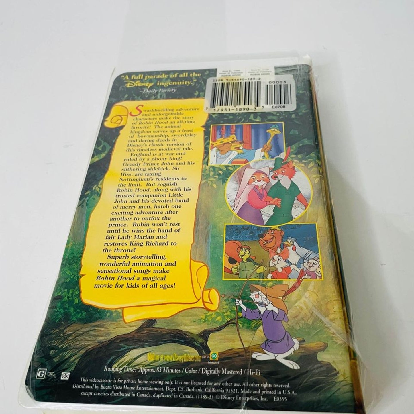 Vintage Disney’s Robin Hood (VHS, 1991)