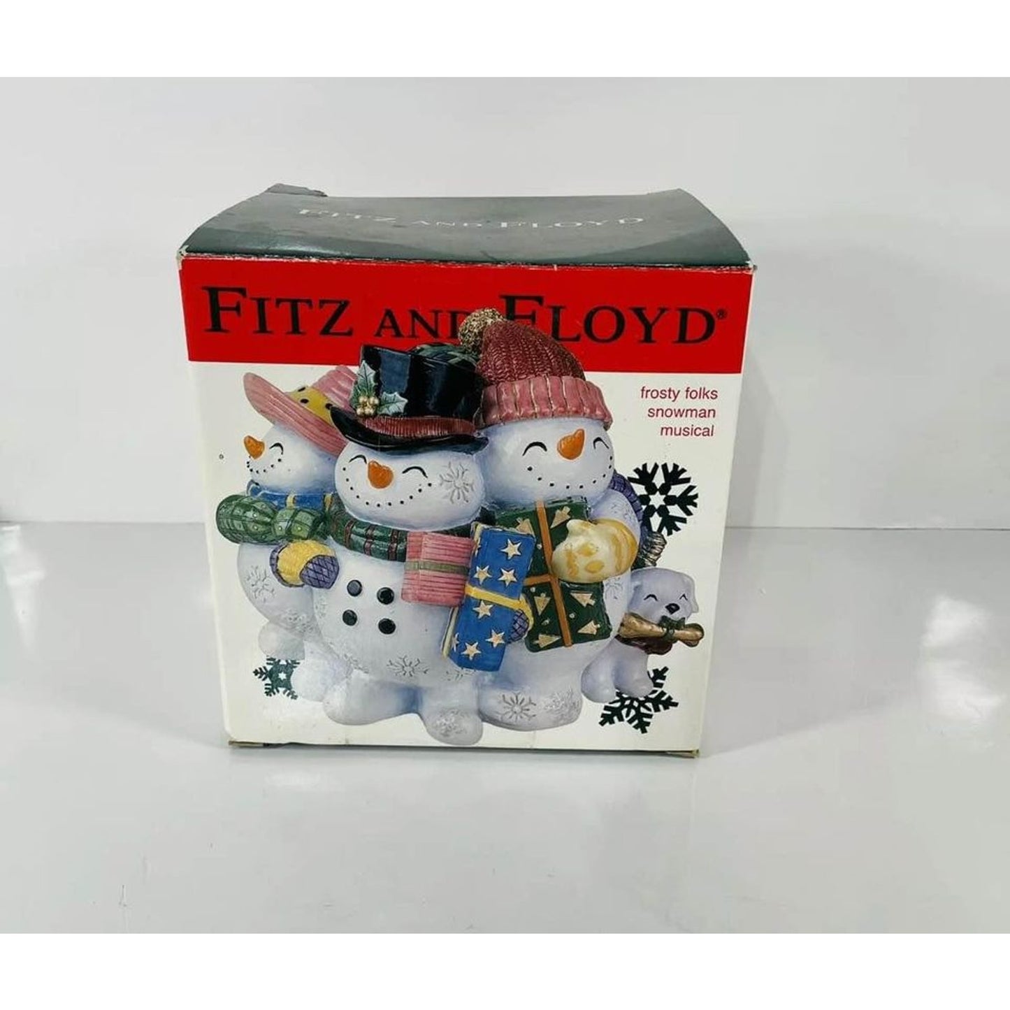 Holly Jolly Snowman Musical, We Wish You a Merry Christmas, 6 IN Fitz and Floyd