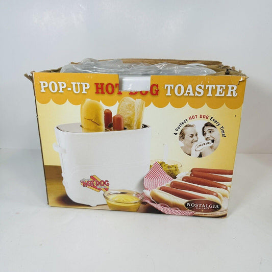 Nostalgia Electric Collection Pop Up Hot Dog Toaster HDT-600 Retro Style White