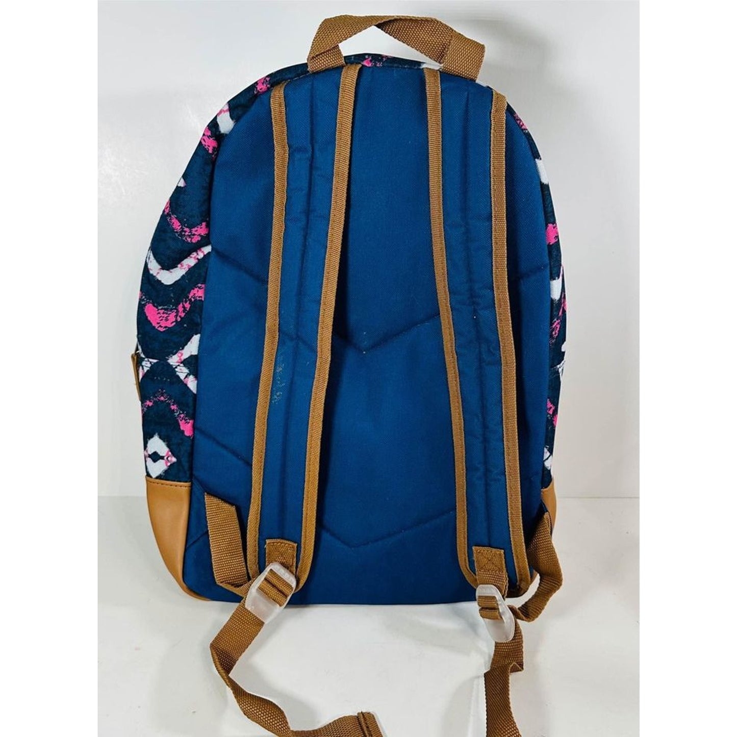 17 Inch Vinyl Bottom Dome Backpack with Front Accessory Pocket