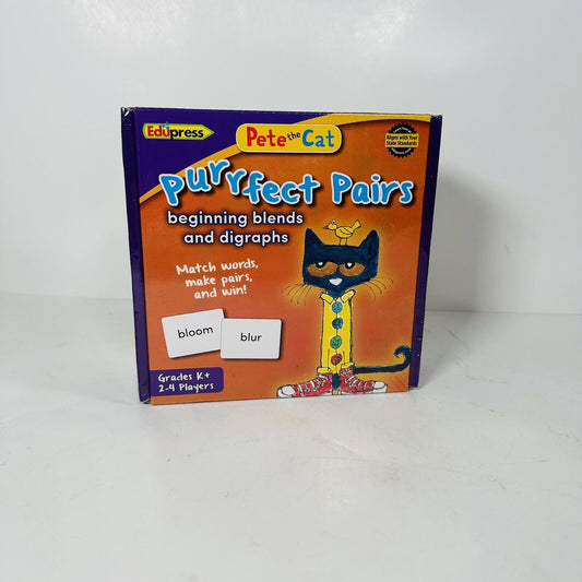 Edupress Pete The Cat Purrfect Pairs Game:Beginning Blends & Digraghs (EP-3533)