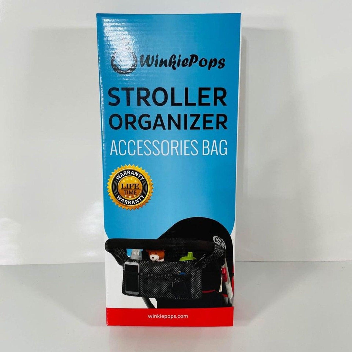 WinkiePops Stroller Organizer Plus Baby Lovey NIB Black