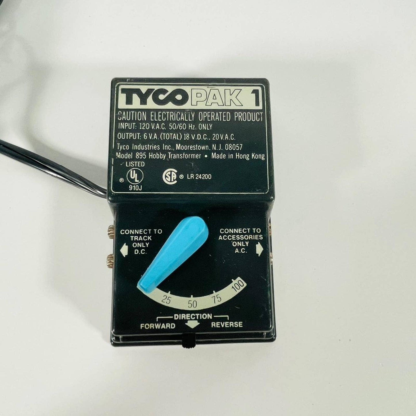 TYCO Pak 1 Model 895 Hobby Transformer