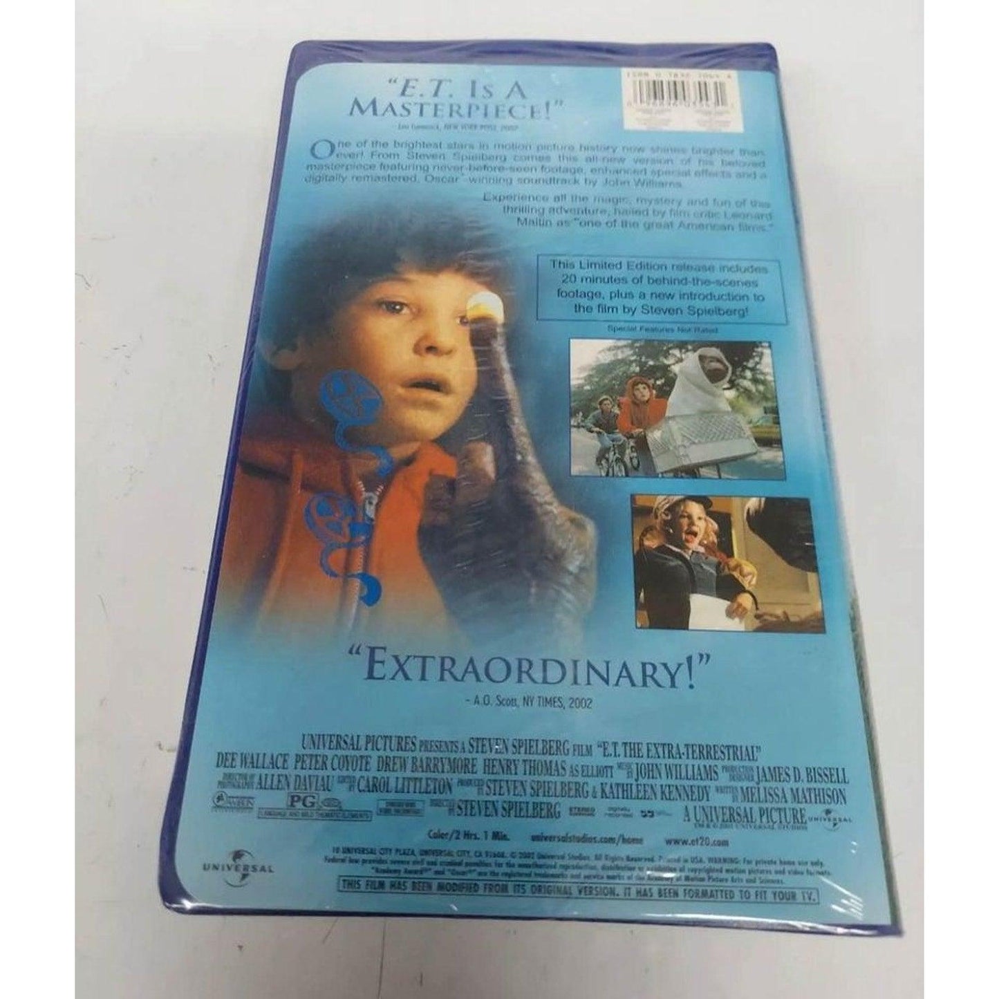 E.T. The Extra-Terrestrial (VHS, 2002, 20th Anniversary Limited Edition) Sealed